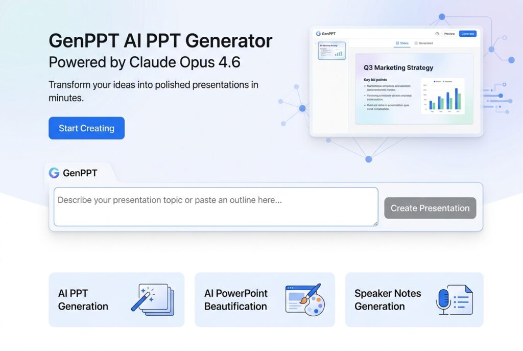 GenPPT AI: нейросеть для создания презентаций PowerPoint