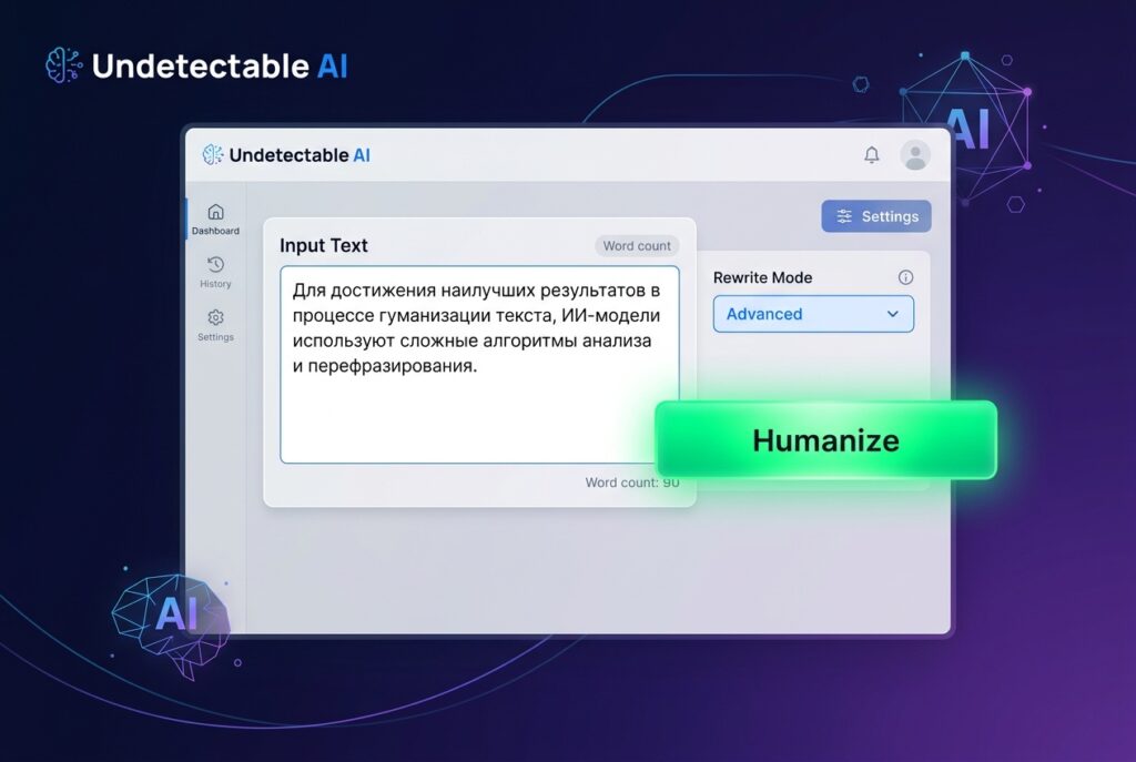 Undetectable AI: нейросеть для обхода ИИ детектора онлайн