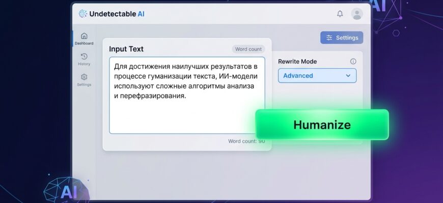 Undetectable AI: нейросеть для обхода ИИ детектора онлайн