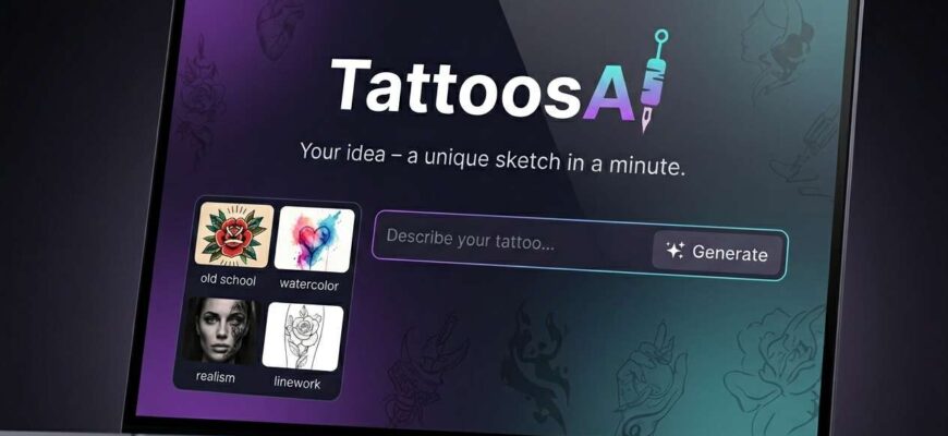 TattoosAI: нейросеть для генерации эскизы тату по описанию