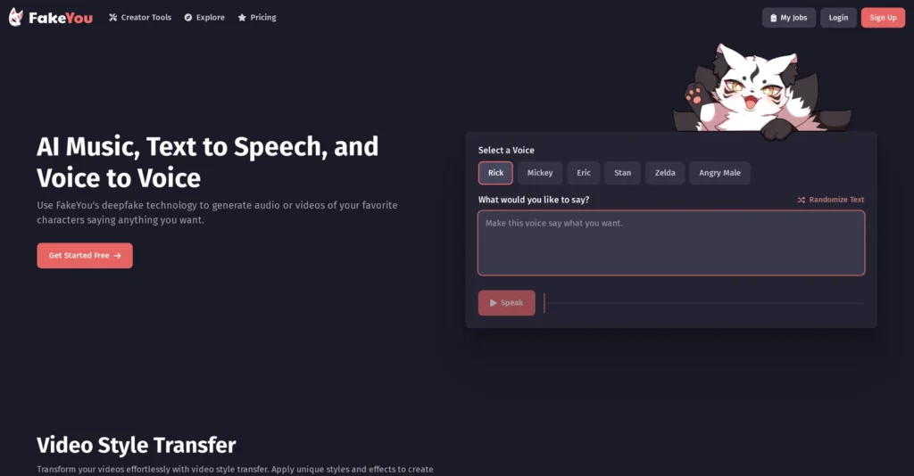 FakeYou – нейросеть для генерации голоса знаменитостей