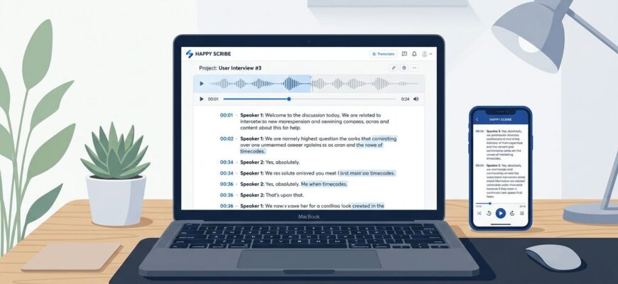 HappyScribe – нейросеть для транскрипции аудио и видео