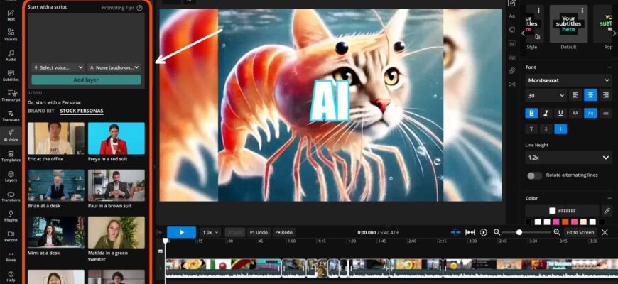Kapwing – нейросеть для субтитров и онлайн‑редактирования видео