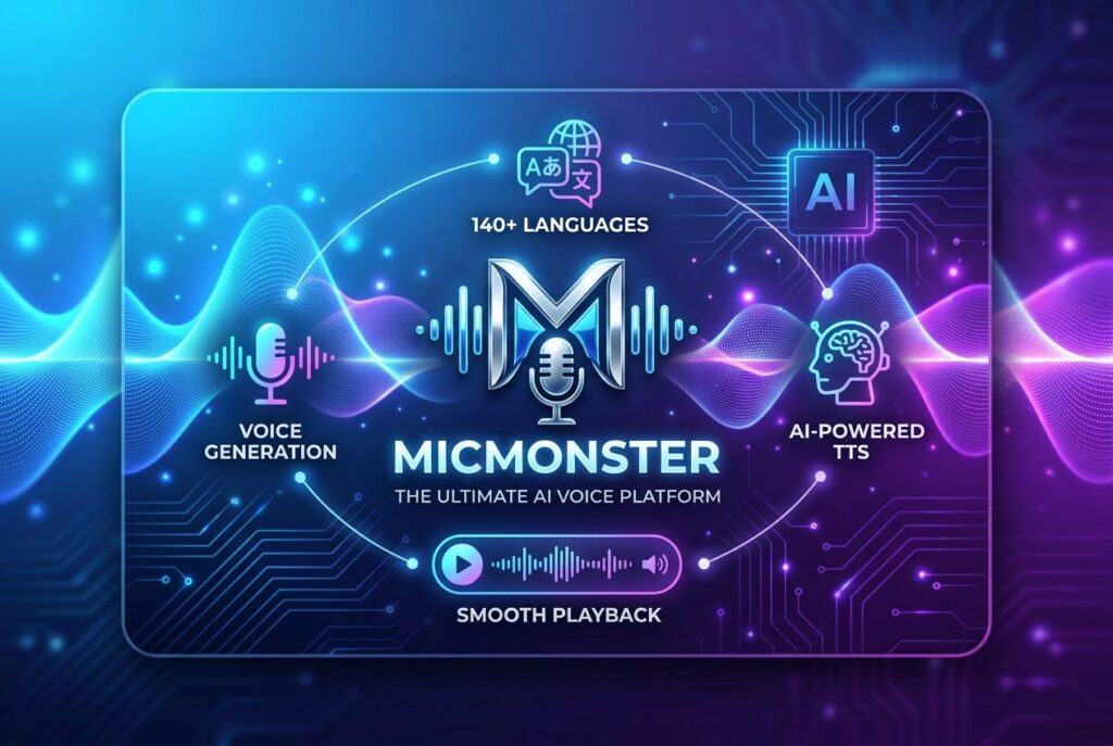 MicMonster – нейросеть для озвучки текста и создания голосов