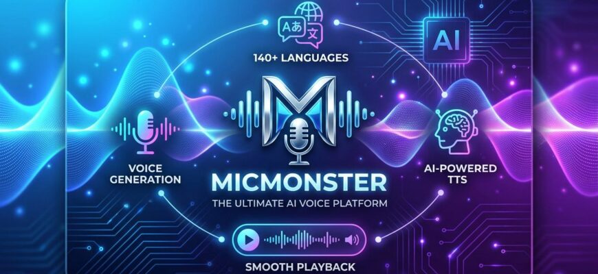 MicMonster – нейросеть для озвучки текста и создания голосов