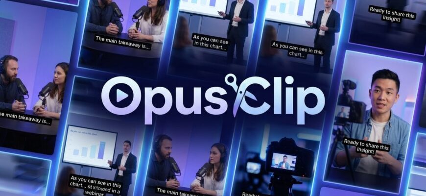 Opus Clip – ИИ видеоредактор для нарезки видео в TikTok и Reels