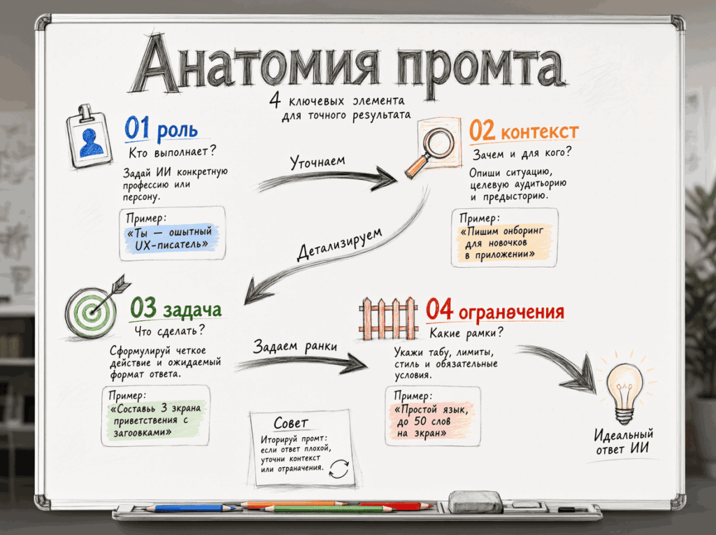 Идеальная структура промта: от роли до ограничений