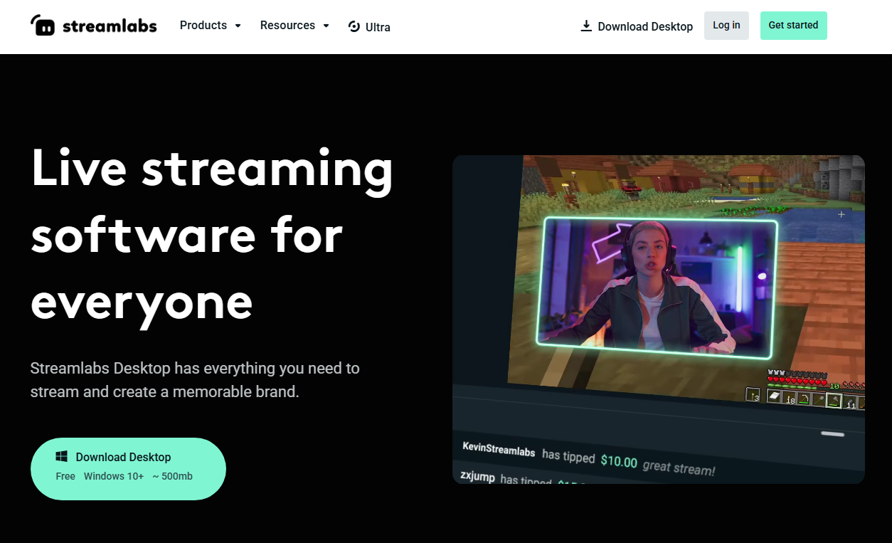 Streamlabs Desktop – программа для стриминга и записи видео