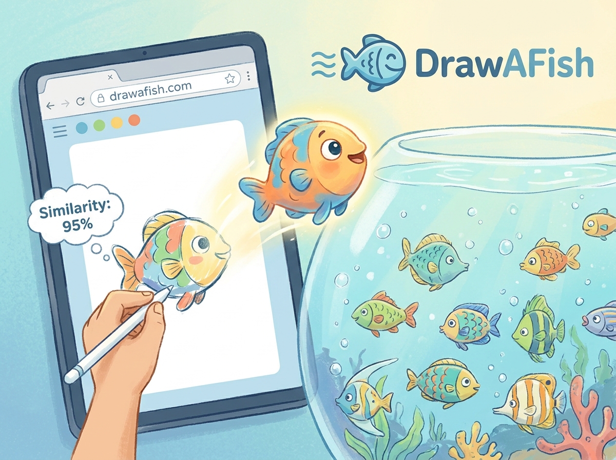 DrawAFish – ИИ игра: нарисуй рыбу и запусти её в аквариум