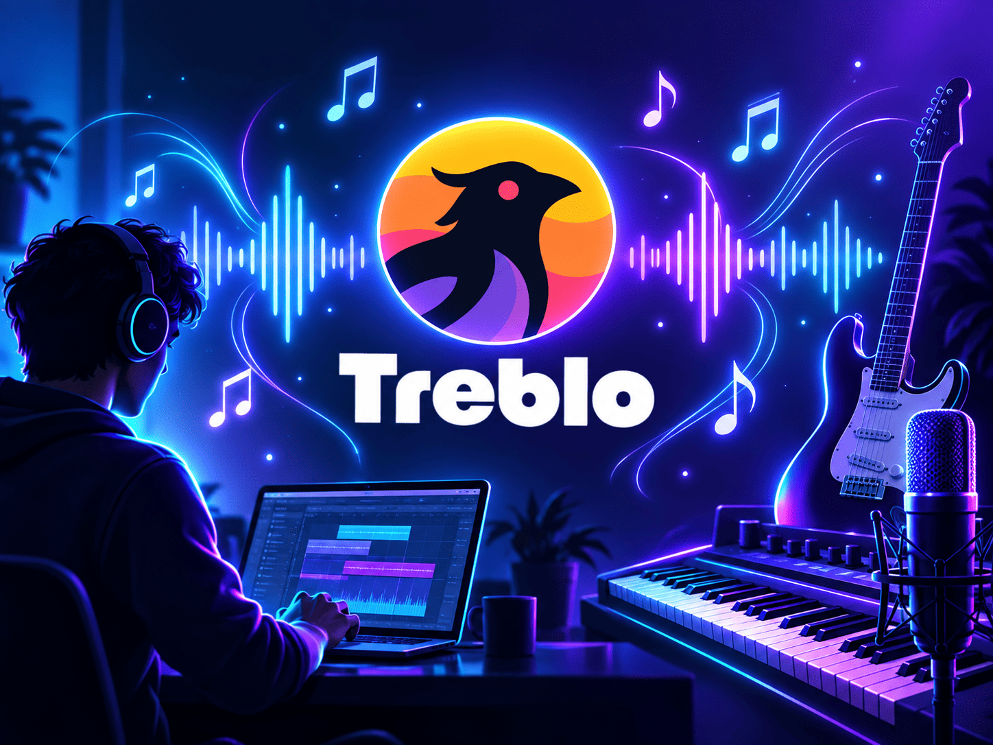 Treblo - бесплатная нейросеть для генерации музыки и треков