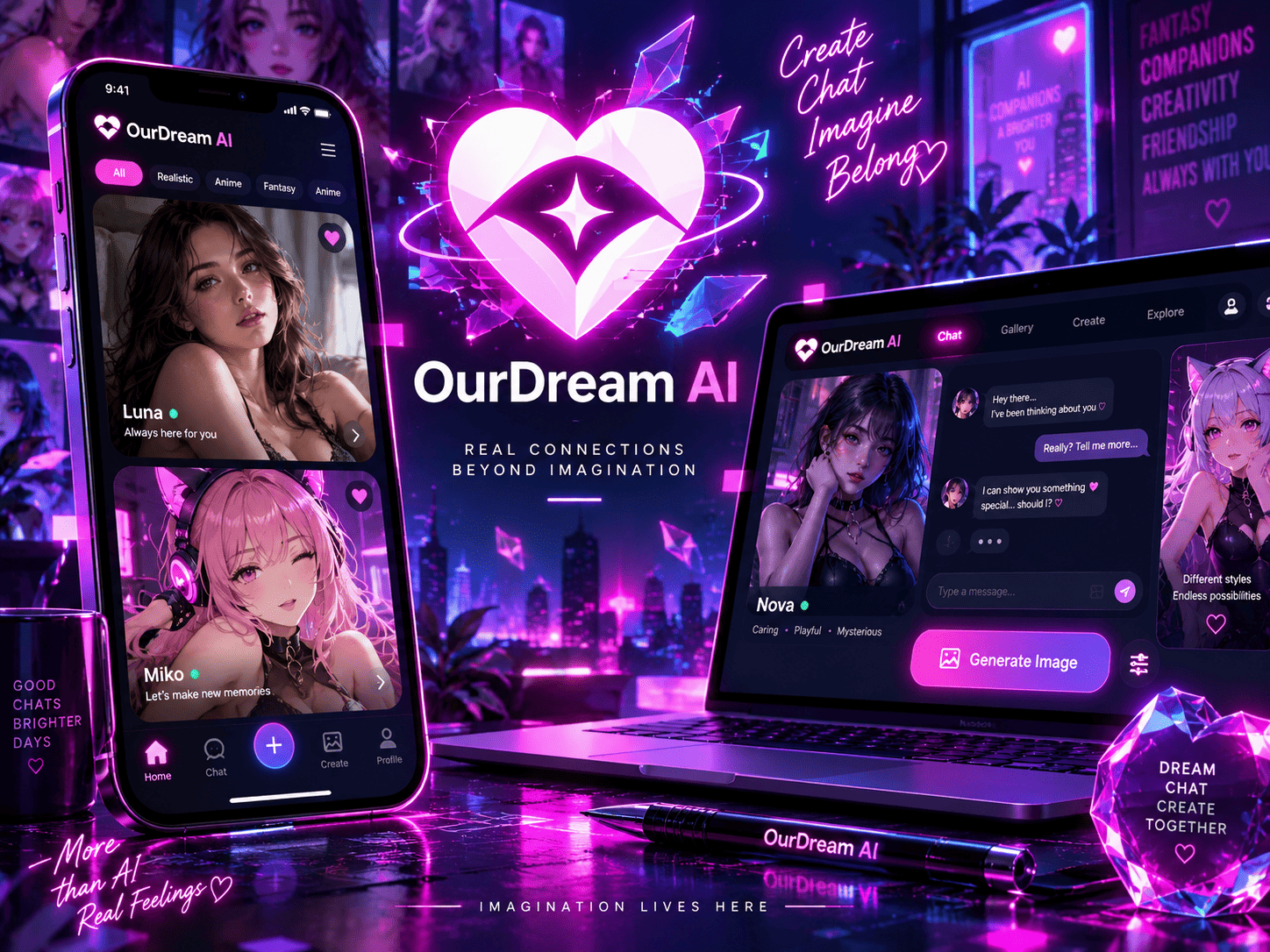 OurDream AI – нейросеть для создания ИИ персонажей