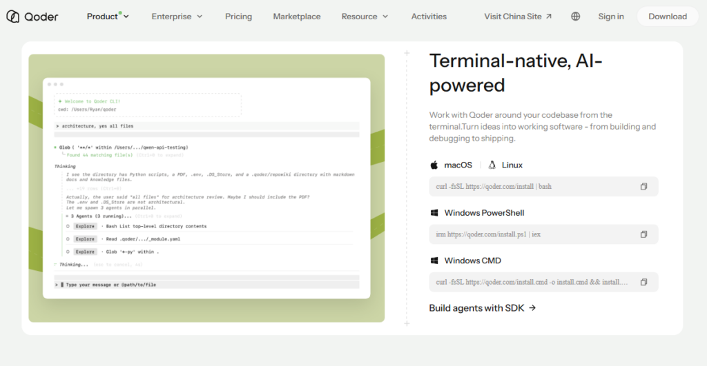 Qoder CLI – нейросеть для программирования в терминале