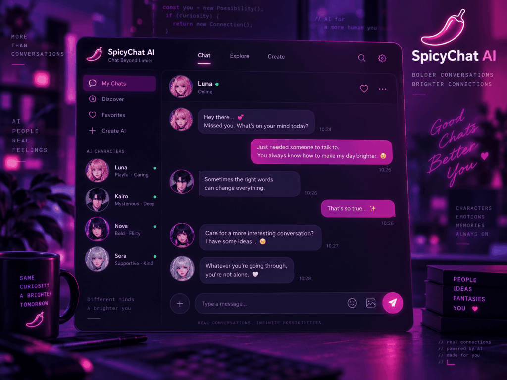 SpicyChat AI – нейросеть для общения с ИИ-персонажами